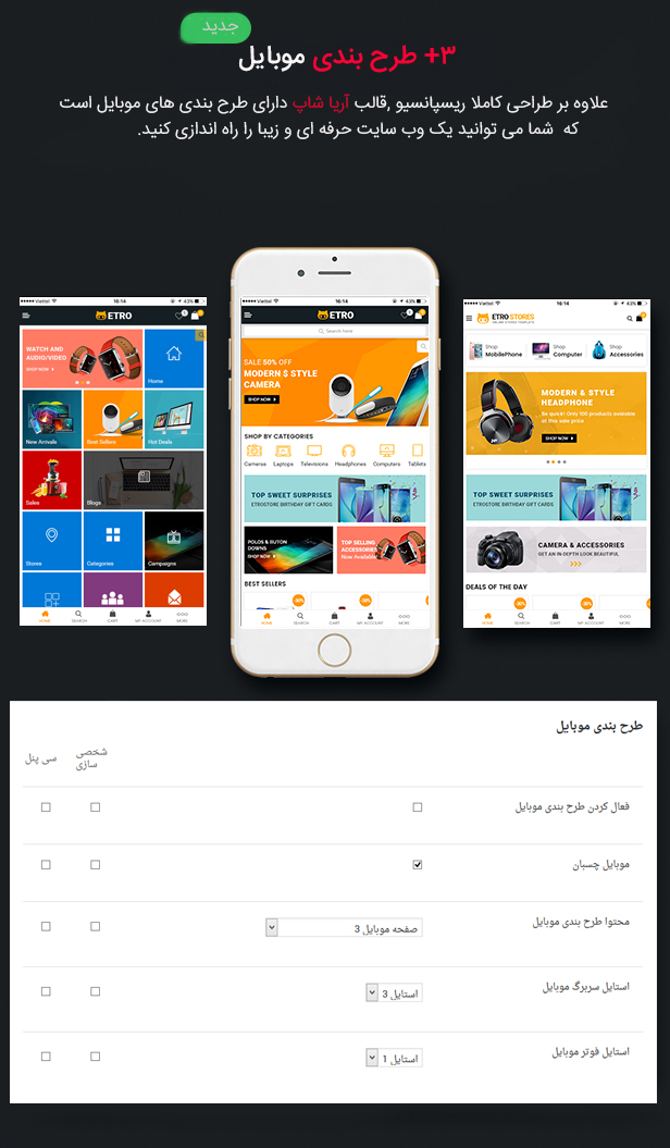 قالب فروشگاه وردپرس اترو استور فروشگاه ووکامرس