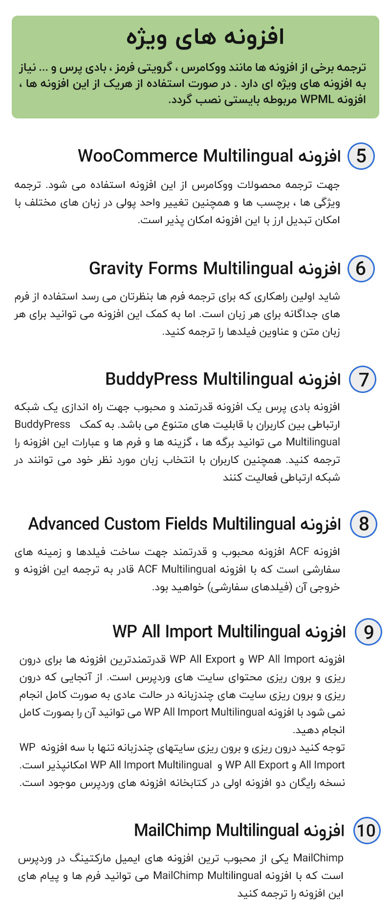 افزونه WPML برای ساخت سایت چندزبانه