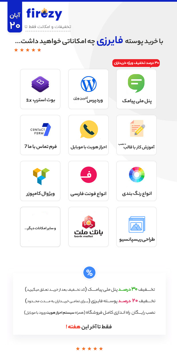 قالب فروشگاهی وردپرس فایرزی | قالب firezy