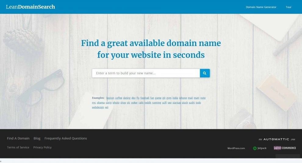 وب سایت پیشنهاد دهنده نام دامنه Learn Domain Search