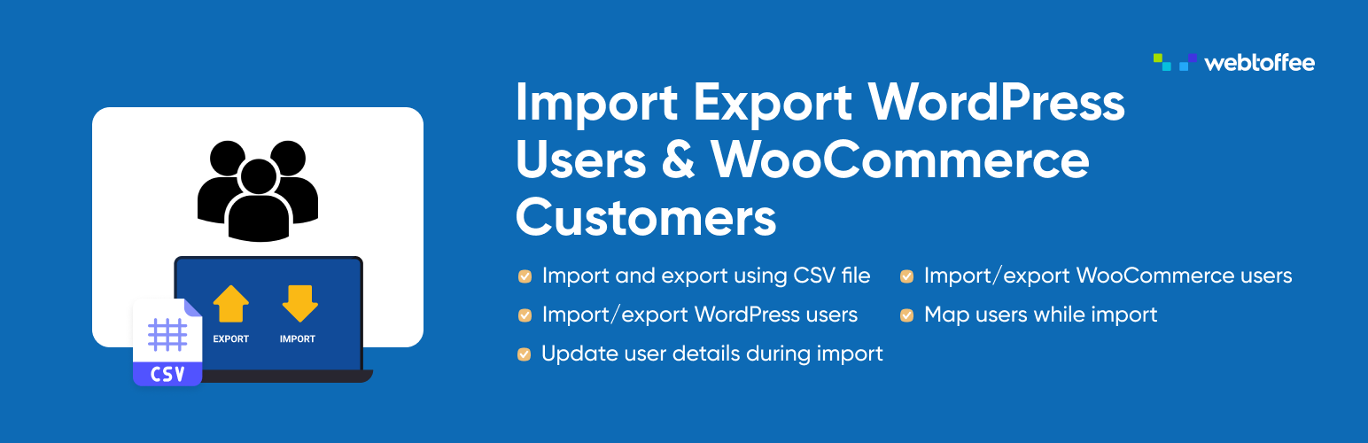 Import Export WordPress Users and WooCommerce Customers