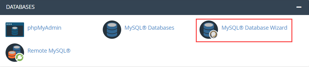 اولین گام نصب قالب خبری: ایجاد پایگاه داده از طریق mysql database wizard