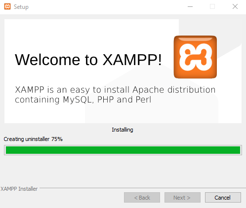 نصب وردپرس روی لوکال هاست Xampp مرحله آخر نصب زمپ