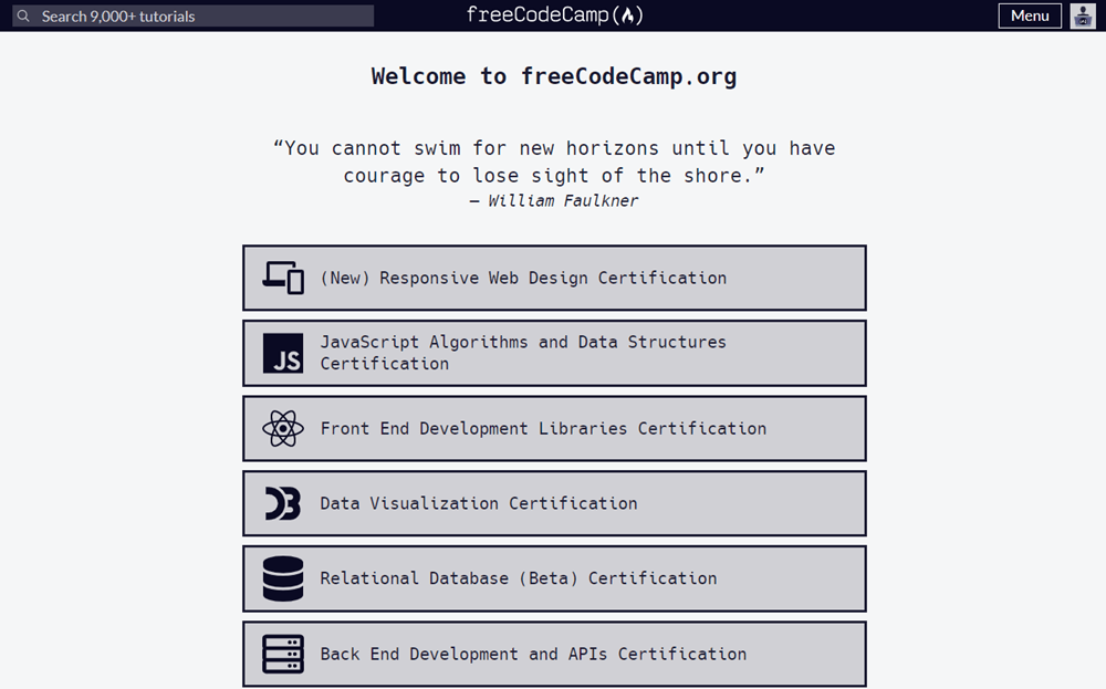 سایت‌ آموزش برنامه‌نویسی Free Code Camp