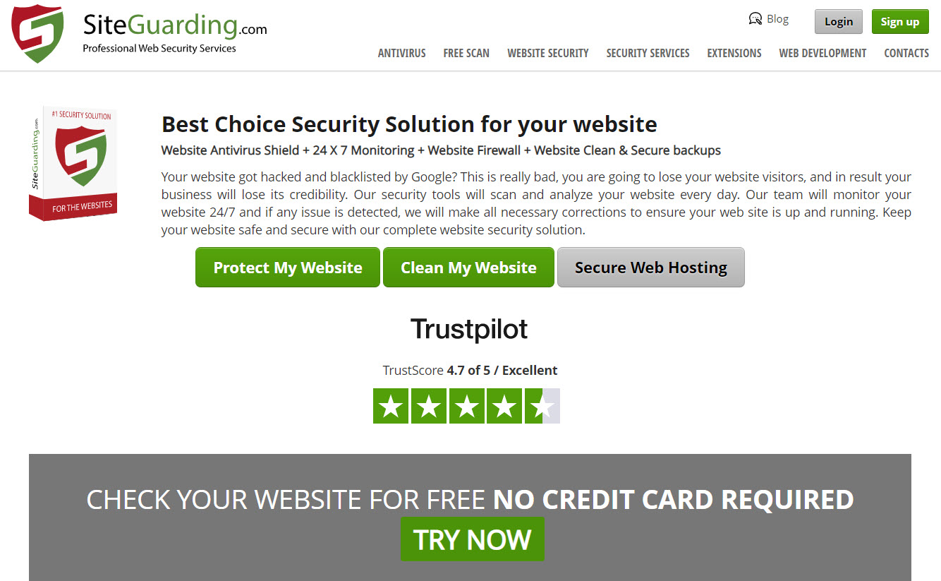 سایت siteguarding برای چک امنیت سایت 