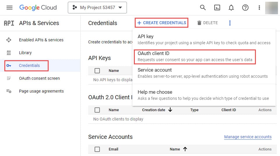 دریافت Client ID و Client Secret برای عضویت و ورود در وردپرس با اکانت گوگل
