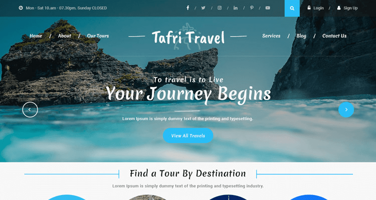 بررسی قالب قالب وردپرس Tafri Travel