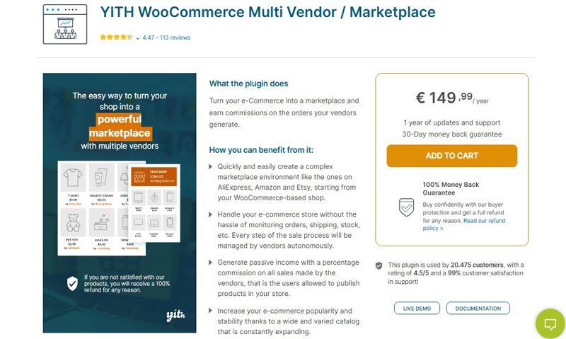 افزونه YITH WooCommerce Multi Vendor ، افزونه چند فروشندگی ووکامرس برای وردپرس