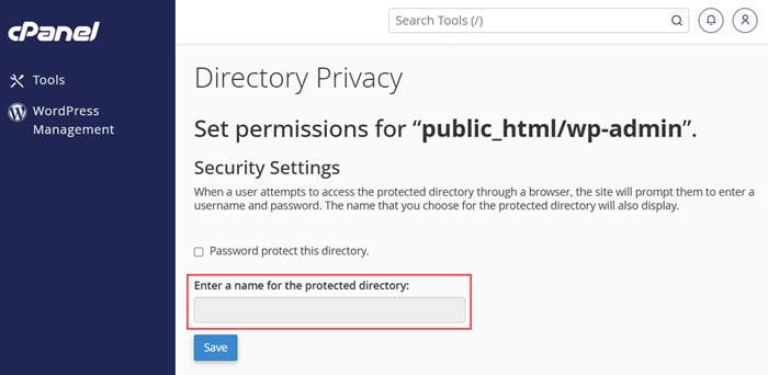 انتخاب پوشه برای قرار دادن رمز 