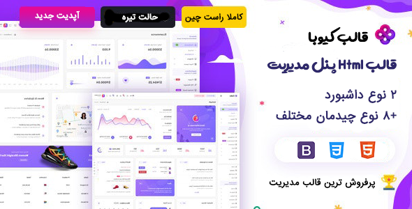 دانلود قالب Cuba، قالب HTML مدیریتی کیوبا + بسته نصبی