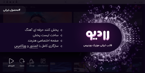 دانلود قالب Radio، قالب موزیک وردپرس رادیو + بسته نصبی